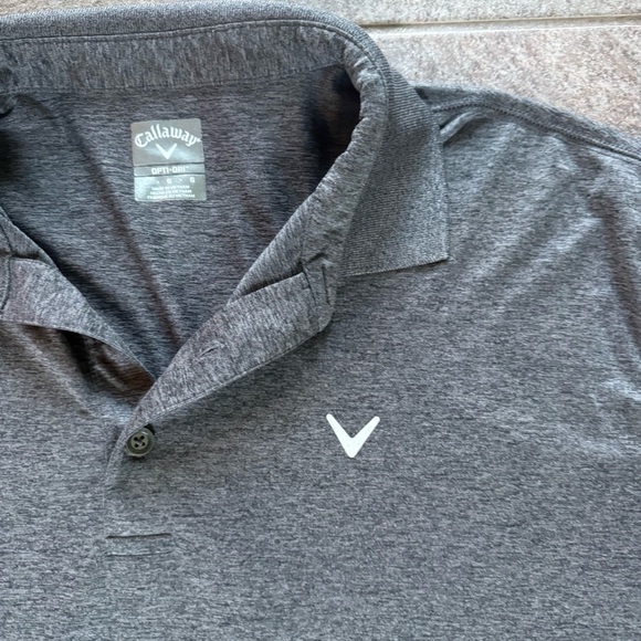 Callaway Men's Charcoal Gray Golf Polo Shirt Large - Picture 3 of 6
